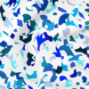 Cut and Paste (Blue) | Abstract Fabric Design | Rachel Parker